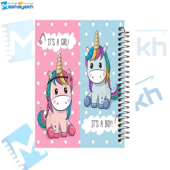 تصویر  دفتر نقاشی 60 برگ مشایخ طرح یونیکورن (تک شاخ) کد DC126 (40020)