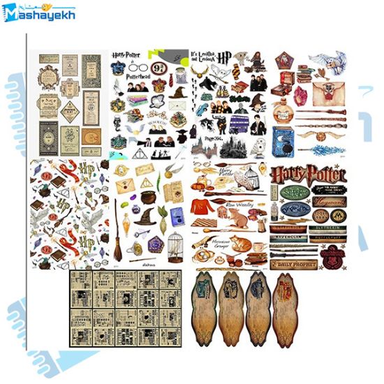 تصویر  برچسب مشایخ طرح هری پاتر مدل اسکرپ بوک کد (V6) BR710 بسته ی 10 عددی