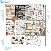 برچسب مشایخ طرح وینتیج مدل اسکرپ بوک بسته 10 عددی با طراحی کلاسیک و چاپ باکیفیت