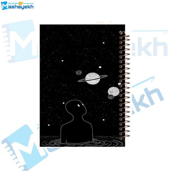 تصویر  دفتر یادداشت 60 برگ مشایخ طرح انسان و آسمان کد UB172 