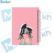 تصویر  دفتر طراحی و اسکرپ بوک 40 برگ مشایخ طرح دختری با کفشهای کتانی کد DSC231
