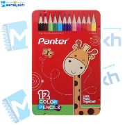 مداد رنگی 12 رنگ پنتر کد 12-101 جعبه فلزی