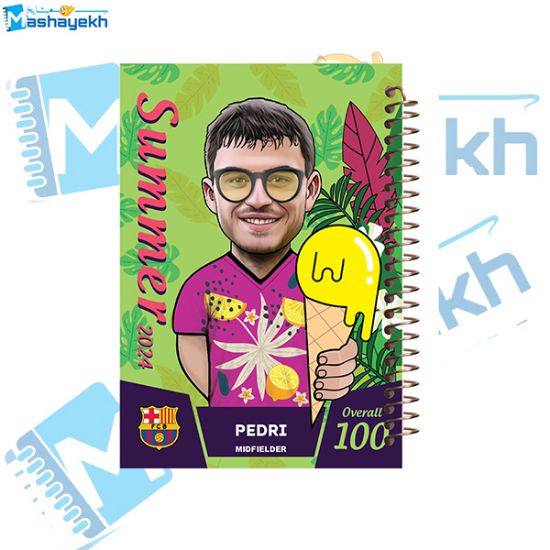 تصویر  دفتر مشق 100 برگ مشایخ طرح پدری (بارسلونا) مدل فوتبالی کد YN264