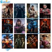 برچسب مشایخ طرح مورتال کمبت بسته 12 عددی با طراحی هیجان‌انگیز و چاپ باکیفیت