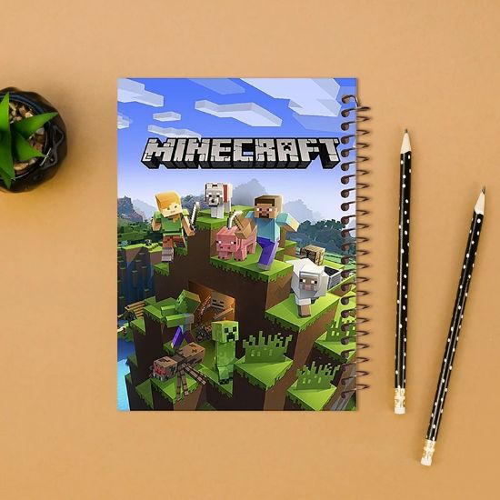 تصویر  دفتر نت موسیقی 50 برگ مشایخ طرح ماینکرافت (MINECRAFT) کد RNO102 