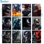 برچسب مشایخ طرح ونوم (VENOM) بسته 12 عددی با طراحی هیجان‌انگیز و چاپ باکیفیت