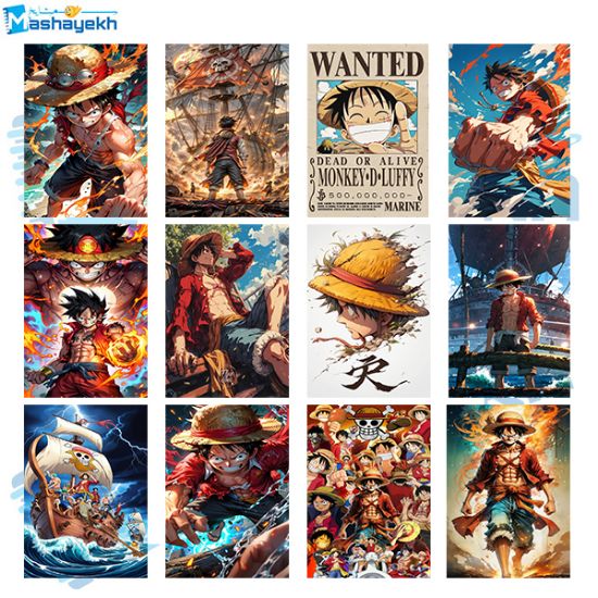 برچسب مشایخ طرح انیمه مدل وانپیس کد BR918 بسته 12 عددی