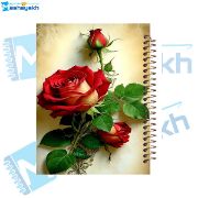 تصویر  دفتر شکرگزاری 60 برگ مشایخ طرح گل رز قرمز کد DT372 