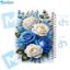 تصویر  دفتر شکرگزاری 100 برگ مشایخ طرح دسته گل رز کد ZT368 