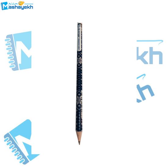 مداد مشکی طرح دار آریا مدل شب برفی با طراحی زمستانی و رنگ‌های زیبا