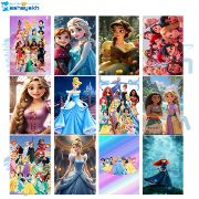 برچسب مشایخ طرح پرنسس های دیزنی کد BR921 بسته 12 عددی