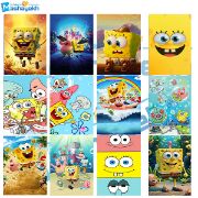 تصویر  برچسب مشایخ طرح باب اسفنجی کد BR919 بسته 12 عددی 