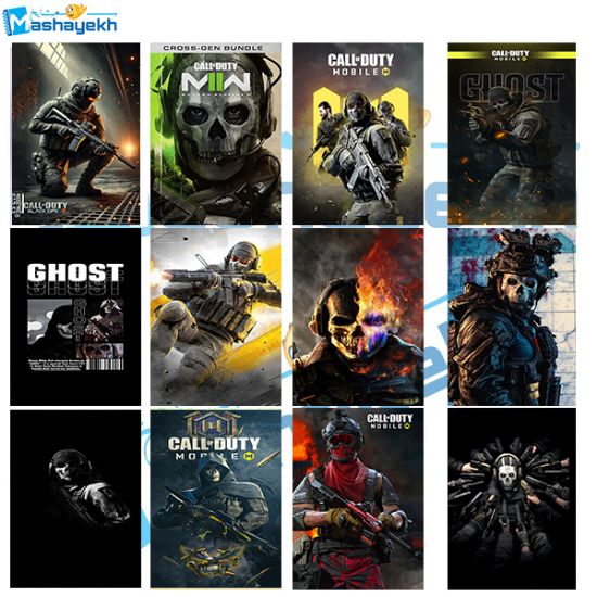 برچسب مشایخ طرح کالاف دیوتی (ندای وظیفه) بسته 12 عددی با طراحی هیجان‌انگیز و چاپ باکیفیت