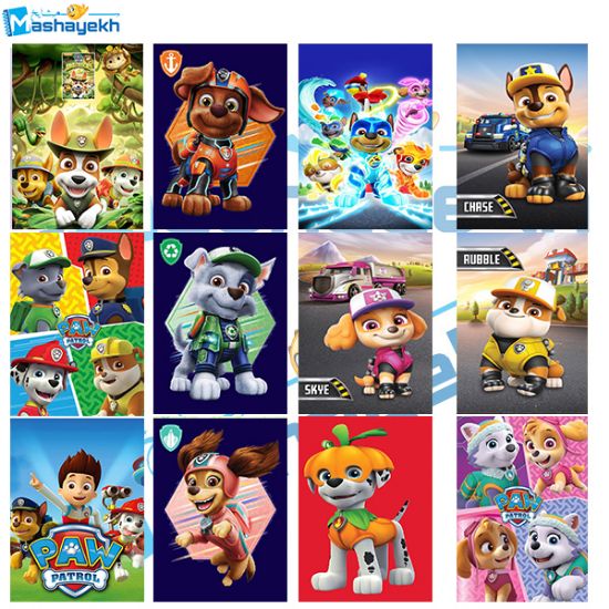 برچسب مشایخ طرح سگ‌های نگهبان بسته 12 عددی با طراحی کارتونی و چاپ باکیفیت