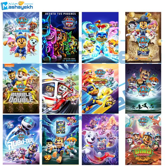 برچسب مشایخ طرح سگ‌های نگهبان بسته 12 عددی با طراحی کارتونی و چاپ باکیفیت