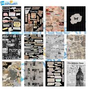 برچسب مشایخ طرح وینتیج بسته 12 عددی با طراحی کلاسیک و چاپ باکیفیت