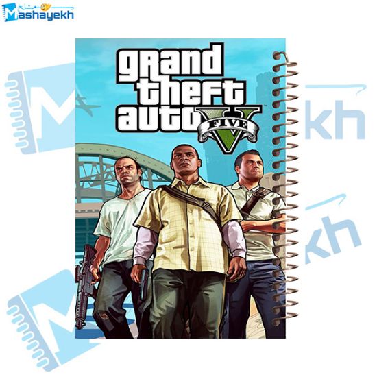 تصویر  دفتر مشق 60 برگ مشایخ طرح جی تی ای ( GTA ) کد MN584