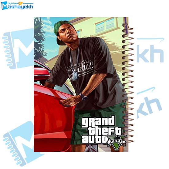 تصویر  دفتر مشق 60 برگ مشایخ طرح جی تی ای ( GTA ) مدل لامار کد MN588