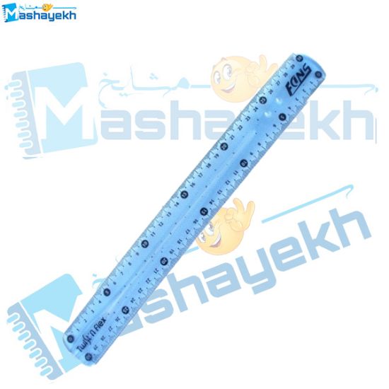 خط کش ژله ای 30 سانتی متری نرم و نشکن مناسب دانش‌آموزان و طراحان