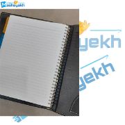 تصویر  دفتر کلاسوری 200 برگ  قفل فلزی مدل 26 حلقه طرح چرم