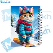 تصویر  دفتر مشق 60 برگ مشایخ طرح گربه ی اسکی باز کد MN665 