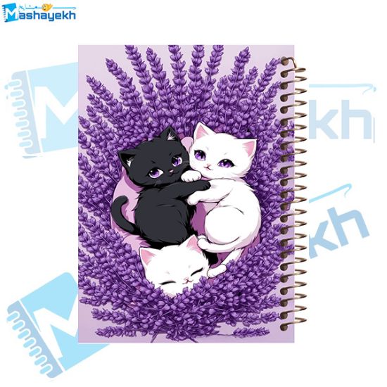 تصویر  دفتر مشق 60 برگ مشایخ طرح گربه های بامزه کد MN664