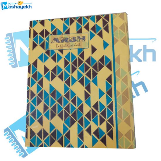 تصویر  دفتر کلاسوری 100 برگ  قفل پلاستیکی 26 حلقه 