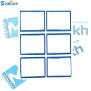 برچسب دور آبی سایز 5×5 سانتیمتر مدل N.R.G مناسب بسته‌بندی، مداد و کتاب