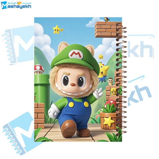 دفتر مشق ۲۰۰ برگ مشایخ طرح لبوبو مدل WN682 با طراحی رنگارنگ و صحافی مقاوم