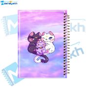 تصویر  دفتر مشق 200 برگ مشایخ طرح خانواده ی گربه ای کد WN674