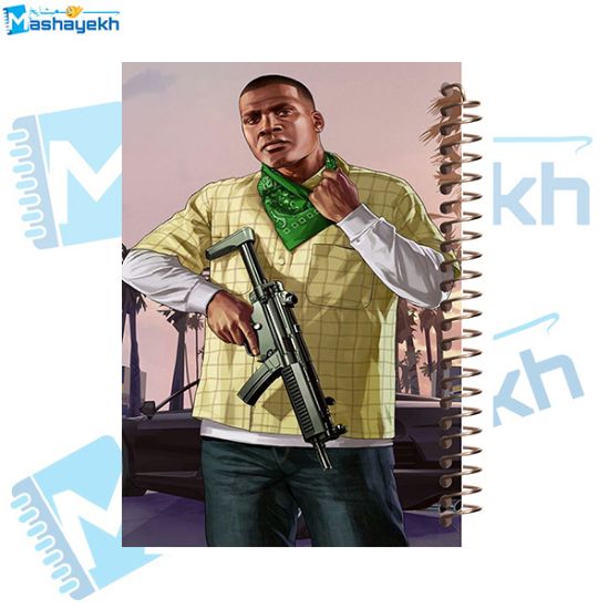 تصویر  دفتر مشق 200 برگ مشایخ طرح جی تی ای ( GTA  ) مدل فرانکلین کد WN589