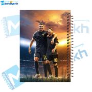 تصویر  دفتر مشق 200 برگ مشایخ طرح رونالدو و مسی کد WN691