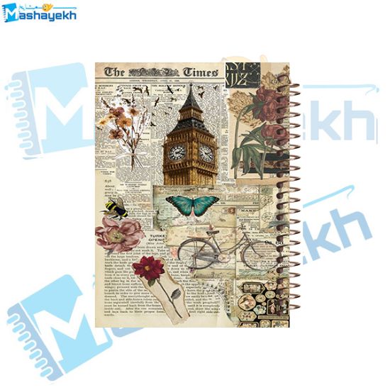 تصویر  دفتر یادداشت 60 برگ مشایخ طرح  وینتیج کد UB677