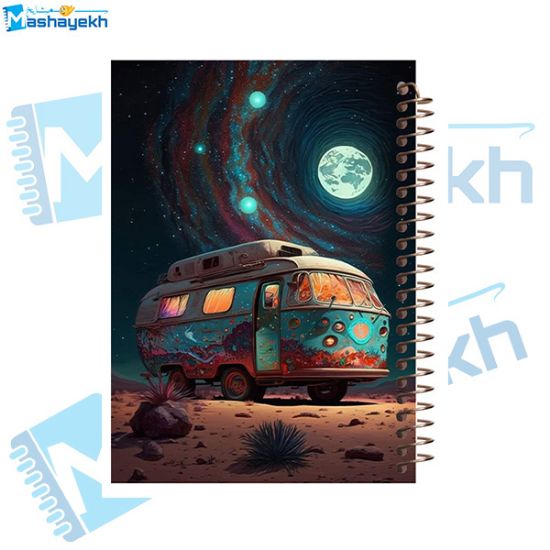 تصویر  دفتر مشق 200 برگ مشایخ طرح فولکس زیر نور مهتاب مدل کیوت کد WN182