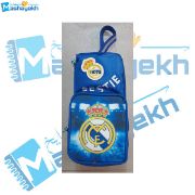 تصویر  جامدادی سه زیپ طرح رئال مادرید مدل کوله پشتی 