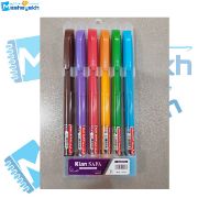 تصویر  خودکار رنگی 1.0 میلی متری کیان مدل صفا بسته ی 6 عددی