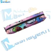 تصویر جامدادی تک زیپ برزنتی با طراحی جمع‌وجور و دوام بالا، مناسب مدرسه و استفاده روزمره