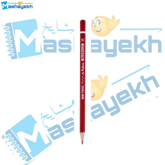 مداد قرمز پالمو مدل 3204 با مغزی نرم و رنگ پررنگ