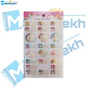 تصویر  برچسب مداد طرح یونیکورن بسته 23 عددی 