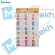 تصویر  برچسب مداد طرح خرس کیوت بسته 23 عددی 