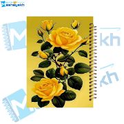 تصویر  دفتر شکرگزاری 60 برگ مشایخ طرح گل رز زرد کد DT370