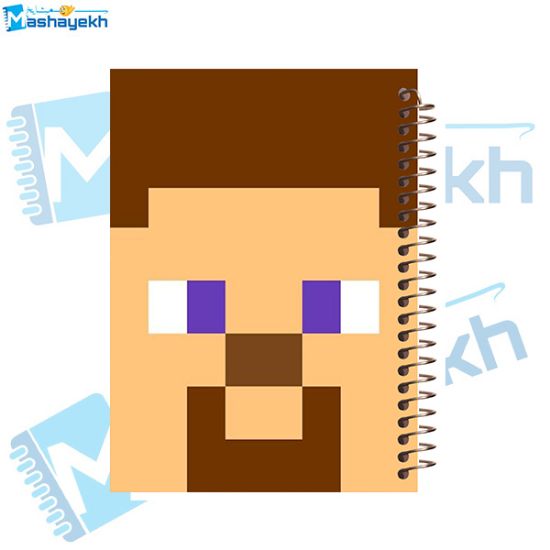 تصویر  دفتر یادداشت 60 برگ مشایخ طرح ماینکرافت (MINECRAFT) کد DB536