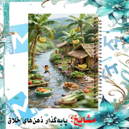 «خرید دفتر شکرگزاری 100 برگ مشایخ طرح دهکده شاد کد ZT950 | همراهی برای شادی و آرامش روزانه»