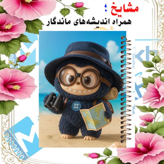 دفتر یادداشت ۶۰ برگ مشایخ طرح لبوبو مدل UB686 با طراحی جذاب و صحافی مقاوم