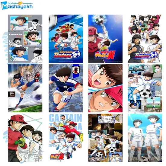 استیکر مشایخ طرح کاپیتان سوباسا مدل کارتون فوتبالیست‌ها – برچسب فوتبالی انیمه‌ای با طراحی رنگی