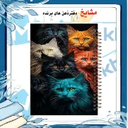 دفتر طراحی و اسکرپ بوک ۴۰ برگ مشایخ طرح گربه‌های خانگی کد PSC223 برند ایرانی مشایخ