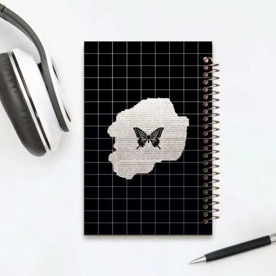 دفتر طراحی و اسکرپ بوک ۴۰ برگ مشایخ طرح پروانه وینتیج کد DSC111 (SD03) برند ایرانی مشایخ