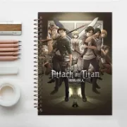 دفتر مشق 100 برگ مشایخ با جلد طرح حمله به تایتان (ATTACK ON TITAN) مدل انیمه، مناسب نوشتن و یادداشت‌برداری