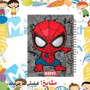 دفتر زبان 60 برگ مشایخ طرح مرد عنکبوتی (اسپایدرمن) کد MLA181 | طراحی فانتزی ویژه طرفداران اسپایدرمن