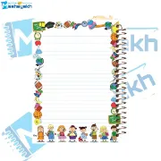 تصویر  دفتر مشق حاشیه دار 60 برگ مشایخ طرح هلو کیتی ( Hello Katie ) کد MNR557 